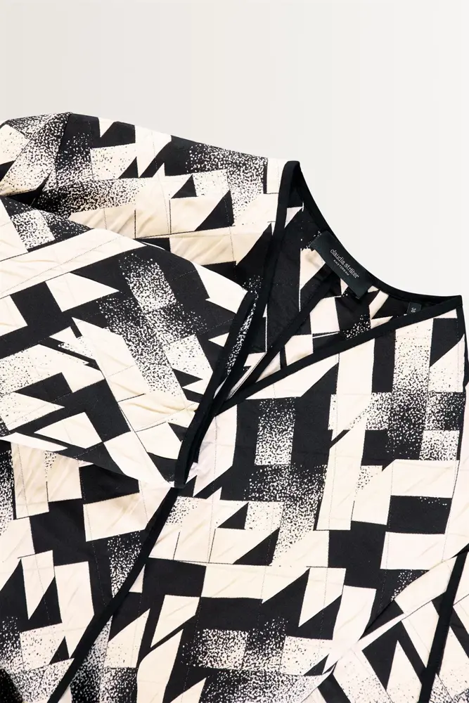 Grafische kimono quilted effect