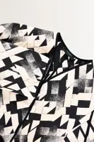 Grafische kimono quilted effect