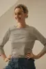Gestreept t-shirt met metallic accenten
