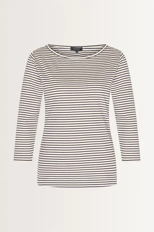 Gestreept t-shirt met metallic accenten