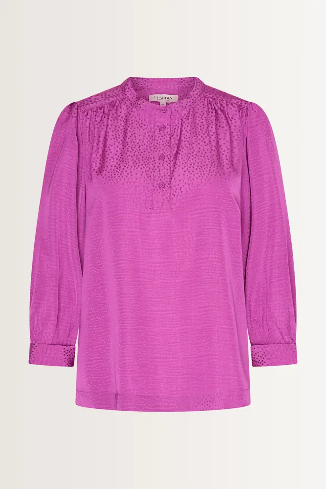 Blouse jacquard stippen