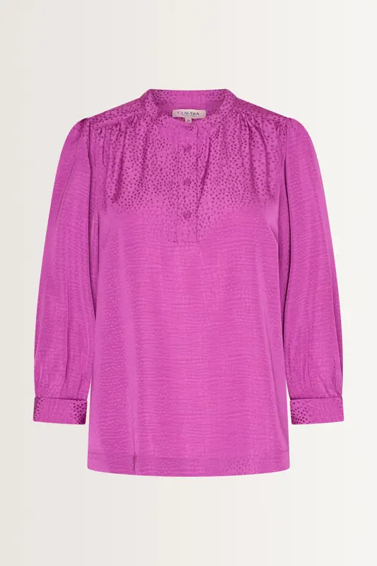 Blouse jacquard stippen