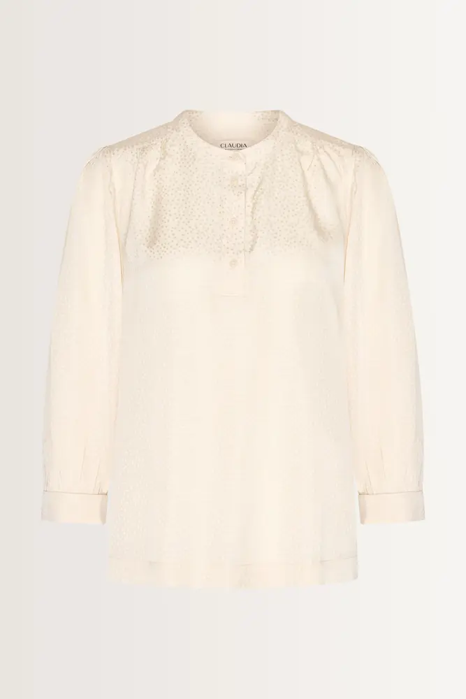 Blouse jacquard stippen