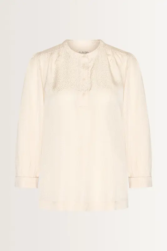 Blouse jacquard stippen