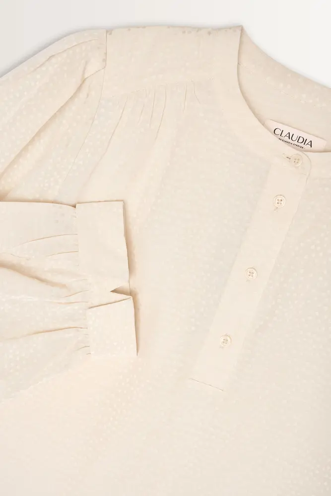 Blouse jacquard stippen