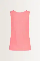 Ribgebreide top met gedraaide bandjes