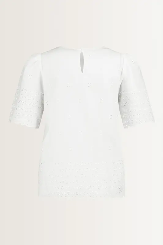 Katoenen blouse met broderie