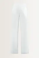 Poplin broek met wijde pijpen