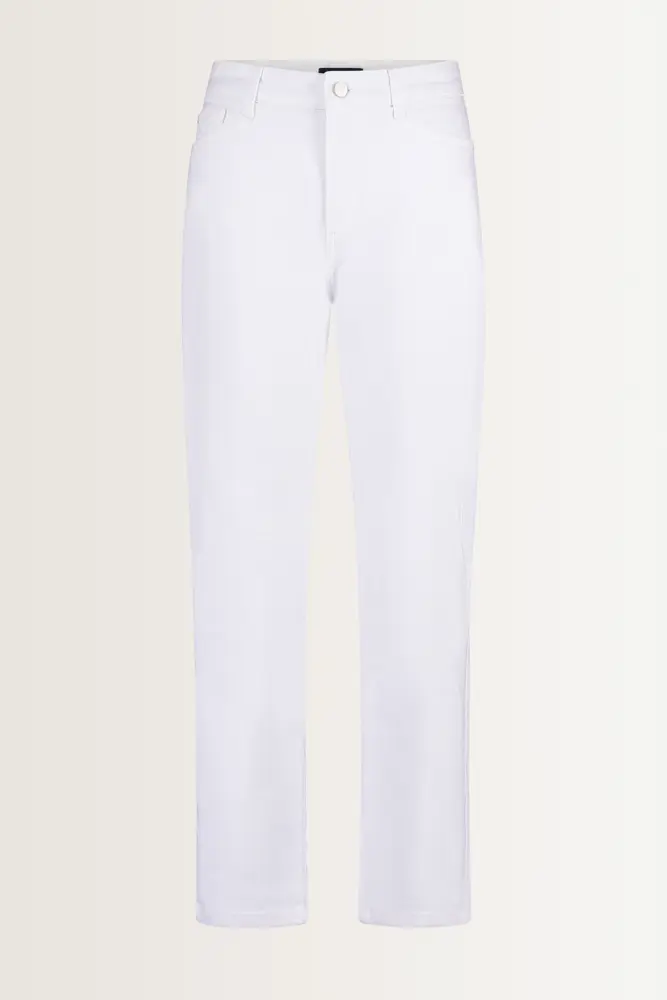 Tapered jeans in stone washed denim