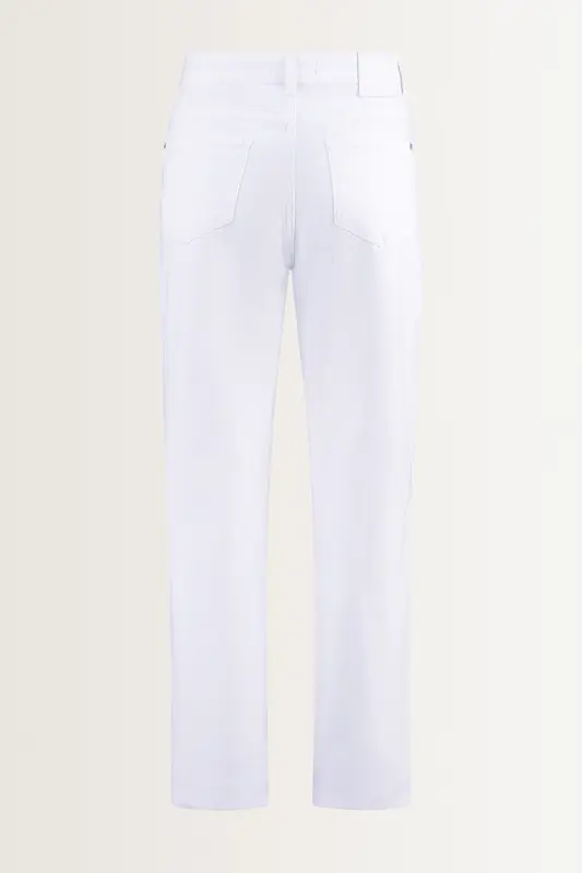 Tapered jeans in stone washed denim