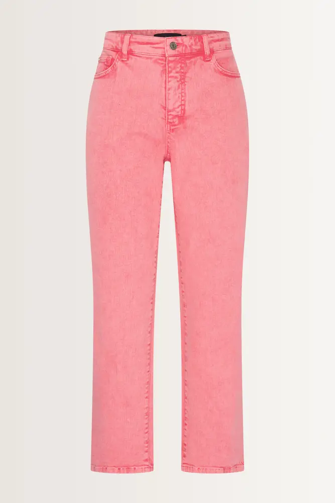 Tapered jeans in stone washed denim