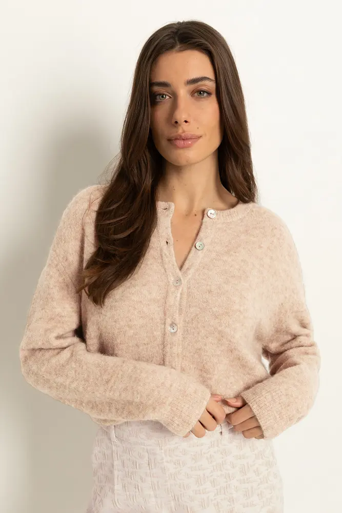 Zachte cardigan in alpacawolmix
