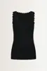Tanktop met kanten rand