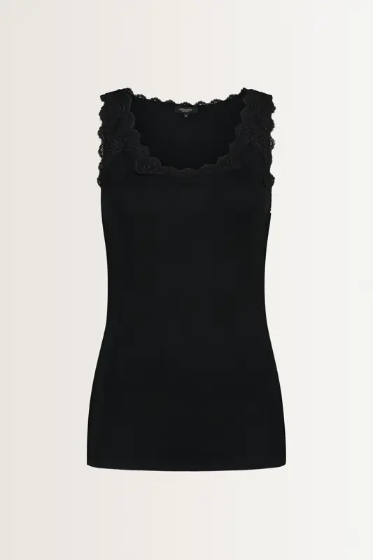 Tanktop met kanten rand