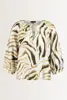Print blouse met strikdetail
