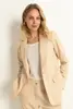 Lange blazer linnenstructuur