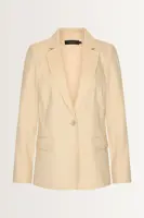 Lange blazer linnenstructuur