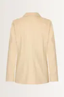 Lange blazer linnenstructuur