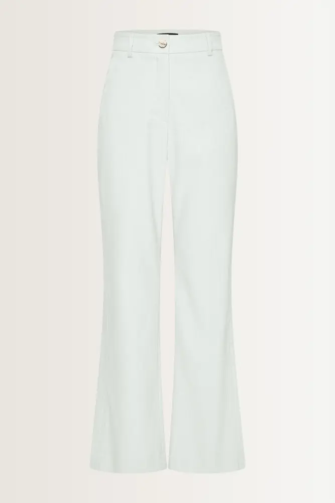 Linnenblend broek met flairpijp