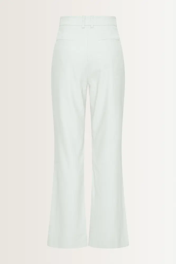 Linnenblend broek met flairpijp