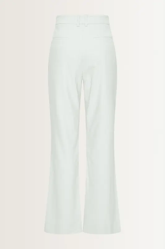 Linnenblend broek met flairpijp