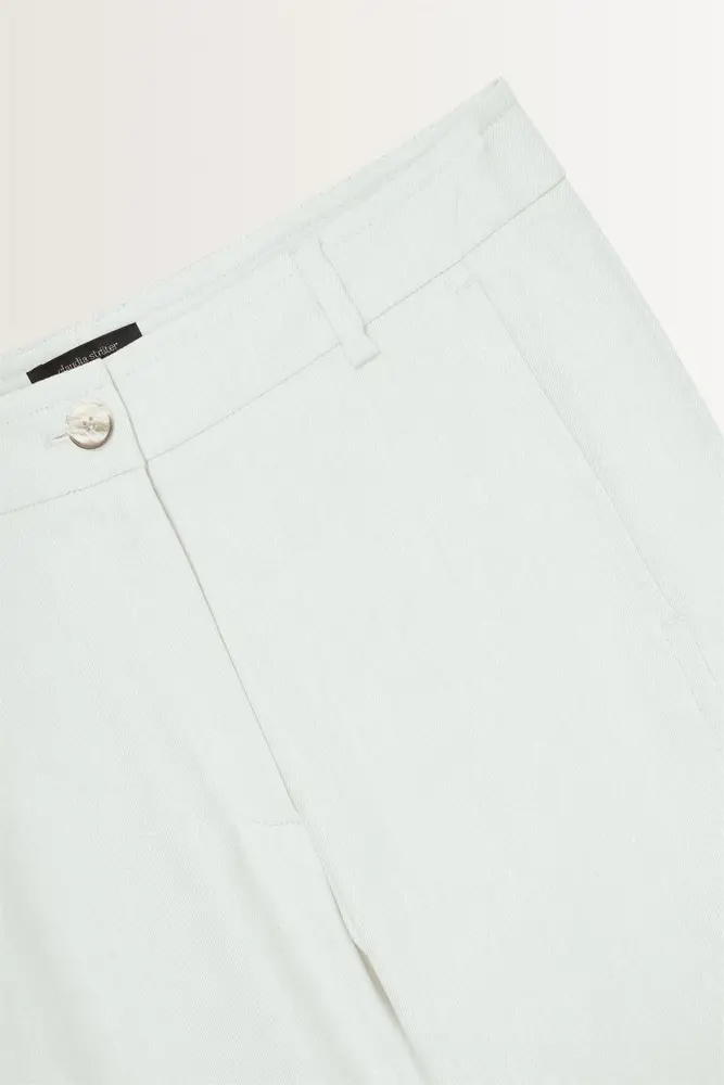 Linnenblend broek met flairpijp