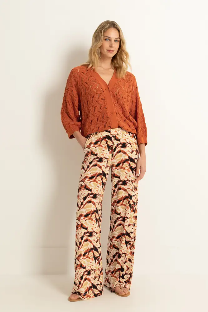 Wijde broek met print