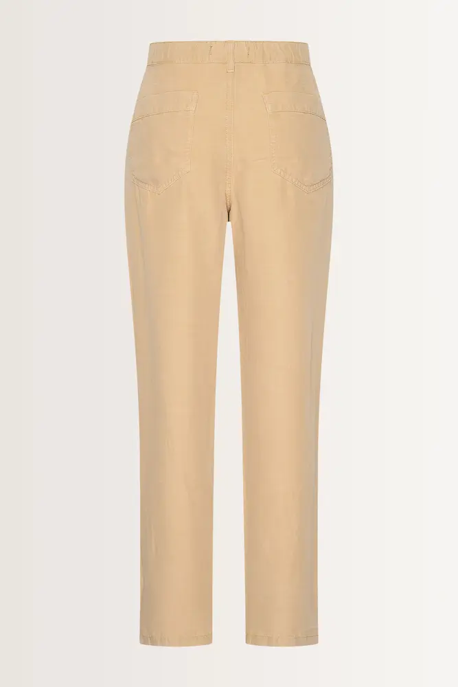 Linnenmix broek met drawstring