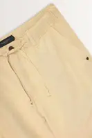 Linnenmix broek met drawstring