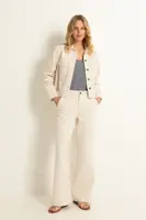 Denim broek met dotstructuur