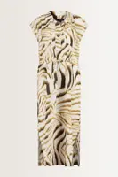 Midi-jurk in abstract dessin