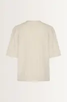 Licht glanzende blouse met V-hals