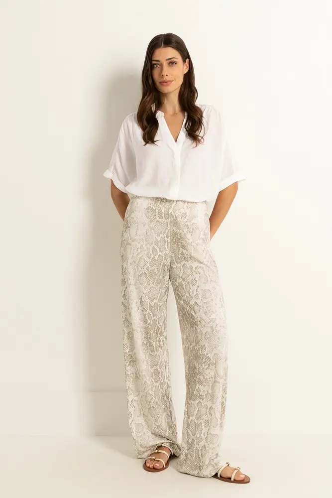 Broek met slangenprint