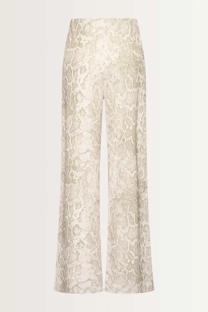 Broek met slangenprint