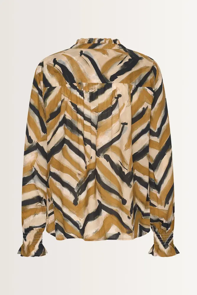 Katoenen blouse met grafische print