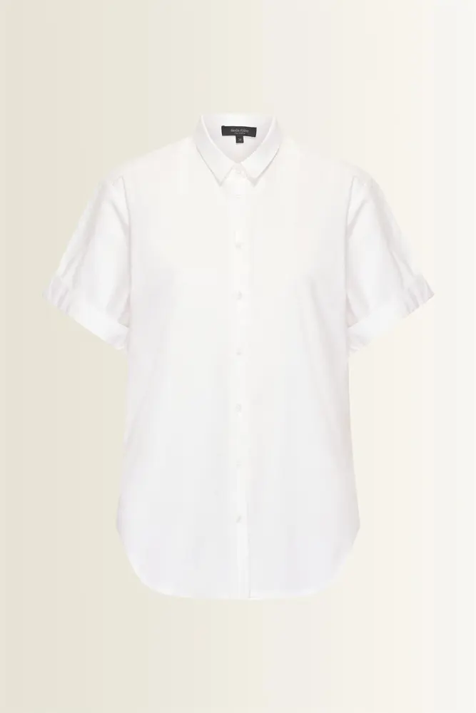 Katoenen blouse korte mouwen