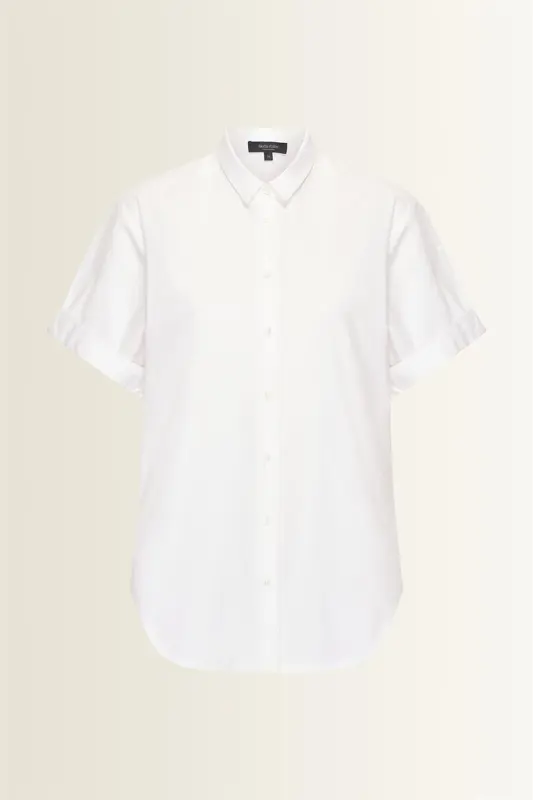 Katoenen blouse korte mouwen