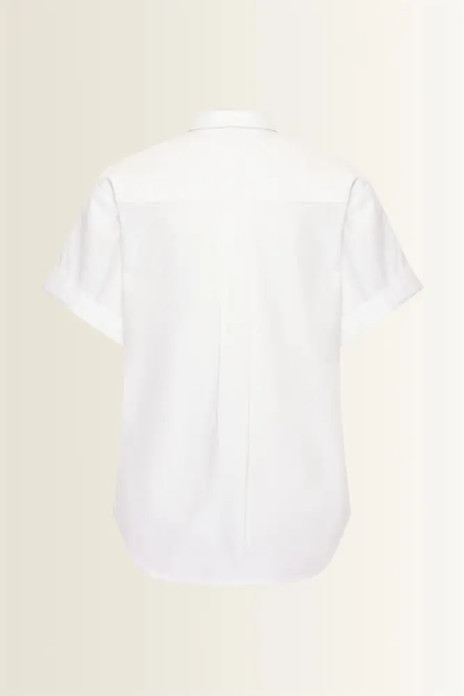 Katoenen blouse korte mouwen