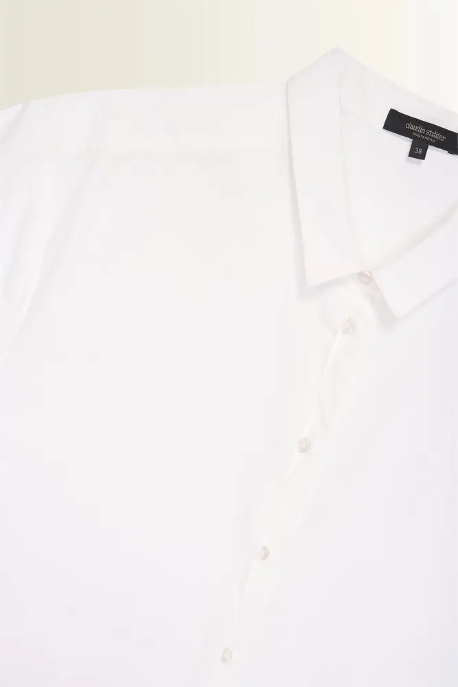 Katoenen blouse korte mouwen