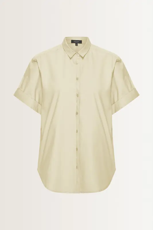 Katoenen blouse korte mouwen