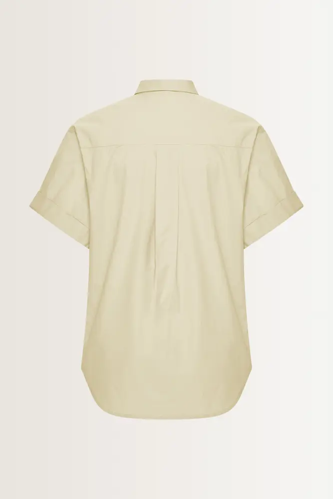Katoenen blouse korte mouwen