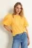 Luchtige blouse met volumemouwen