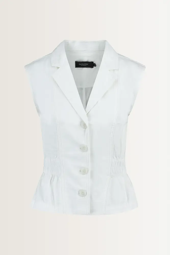 Denim gilet elastische taille