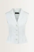 Denim gilet elastische taille