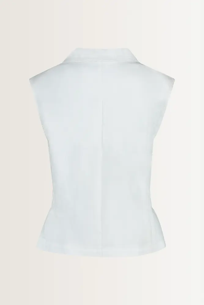 Denim gilet elastische taille