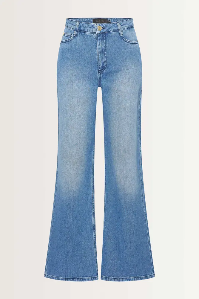 Wide leg jeans five-pocket design