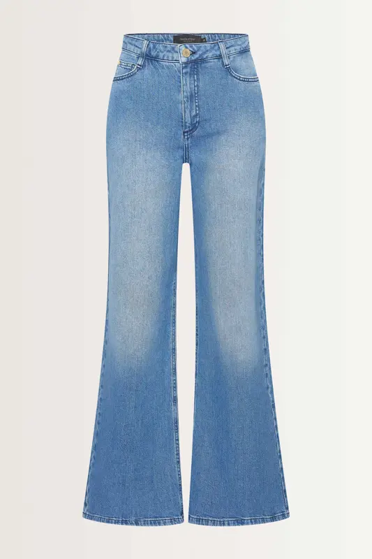 Wide leg jeans five-pocket design