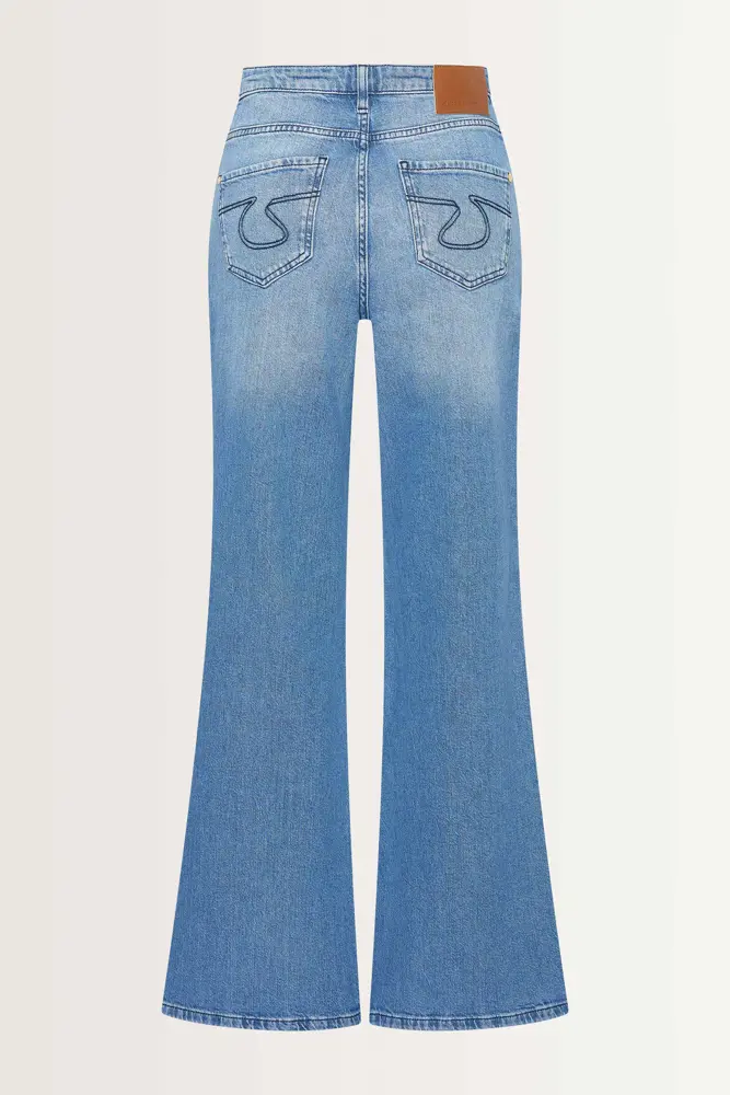 Wide leg jeans five-pocket design