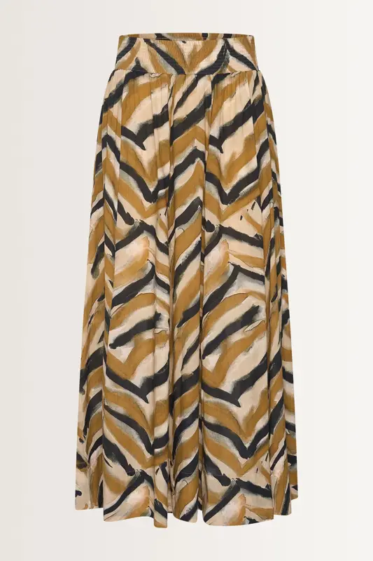Lange rok met grafische print