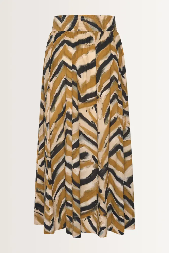 Lange rok met grafische print